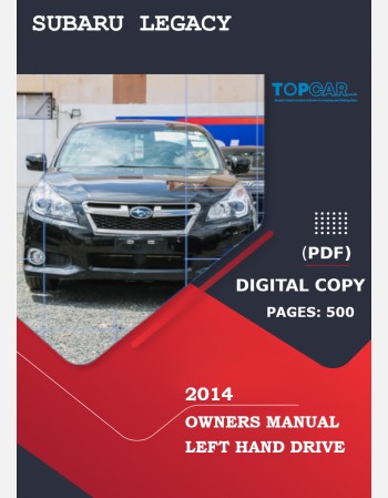 subaru legacy 2014 owners manual